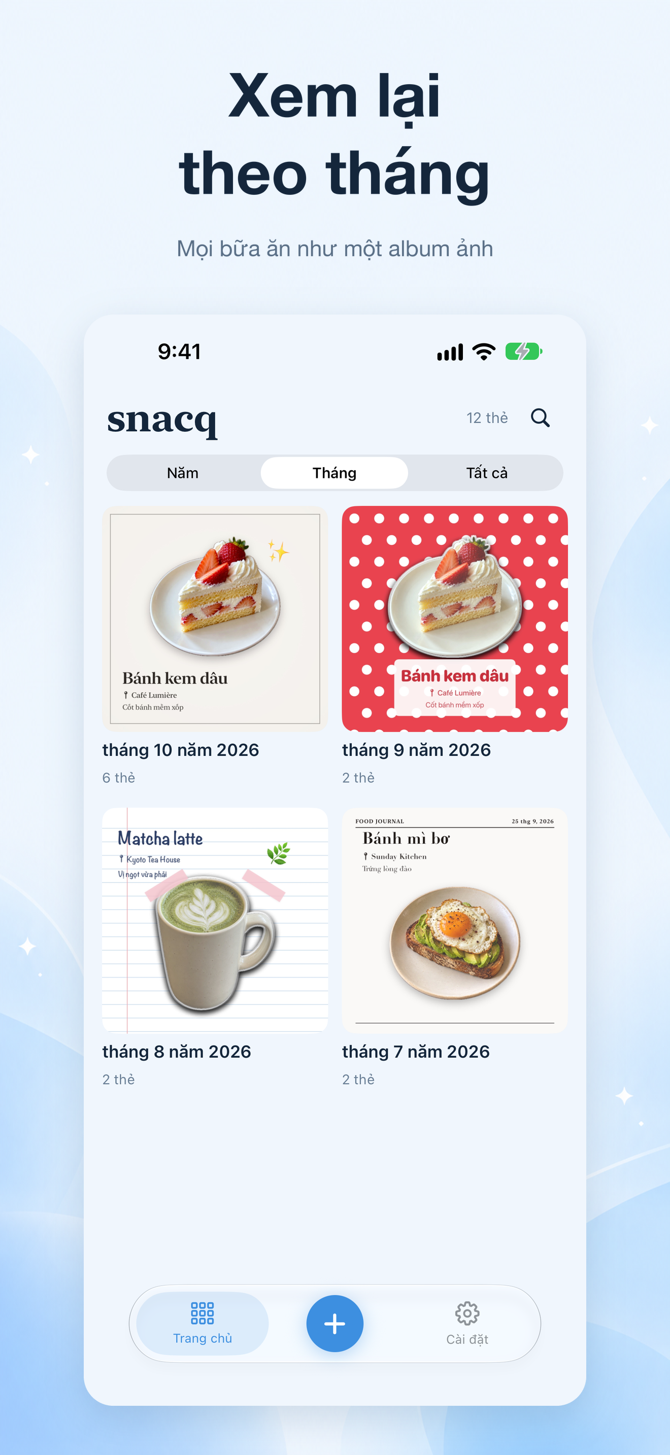 Snacq — Biến ảnh món ăn thành thẻ để đăng
