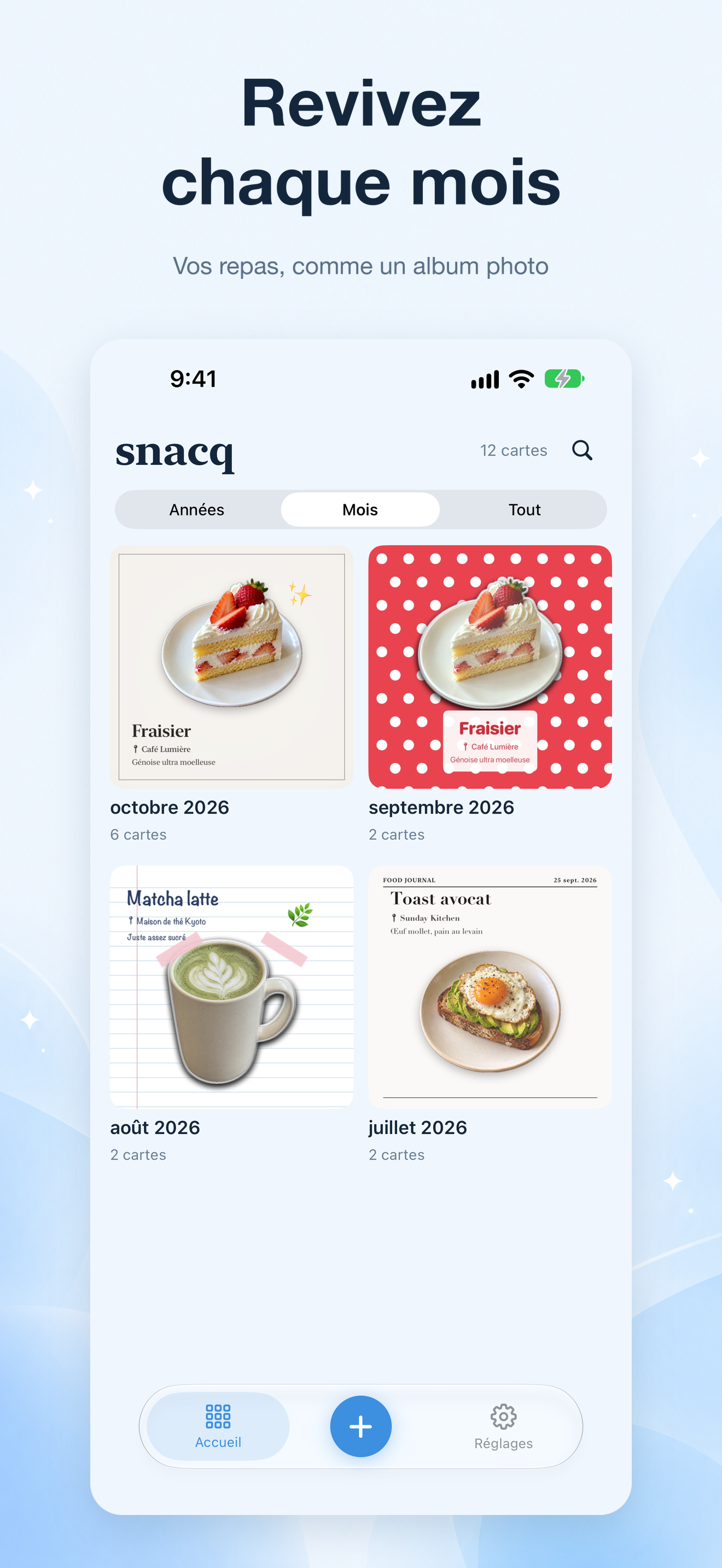 Snacq — Des photos de plats prêtes à publier